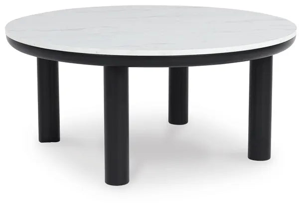 Xandrum Occasional Table Set;Black/White