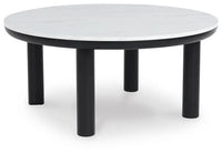 Xandrum Occasional Table Set;Black/White