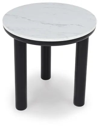 Xandrum Occasional Table Set;Black/White
