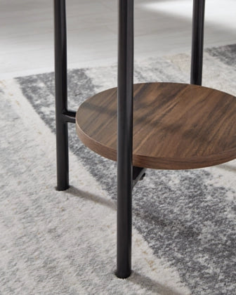 Wrenwich Occasional Table Set; Brown/Black/White