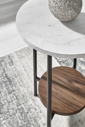 Wrenwich Occasional Table Set; Brown/Black/White