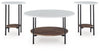 Wrenwich Occasional Table Set; Brown/Black/White