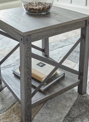Freedan End Table;Grayish Brown