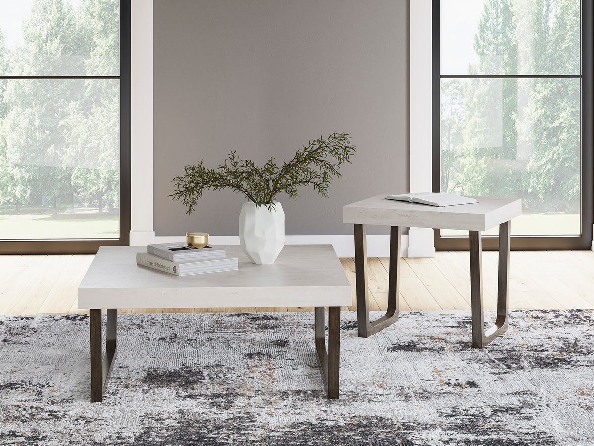 Westenfort Occasional Table Set; Espresso/Gray