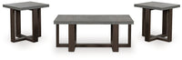 Dynnford Table (Set of 3) - Gray/Brown
