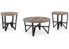 Deanlee Occasional Table (Set of 3);Grayish Brown/Black