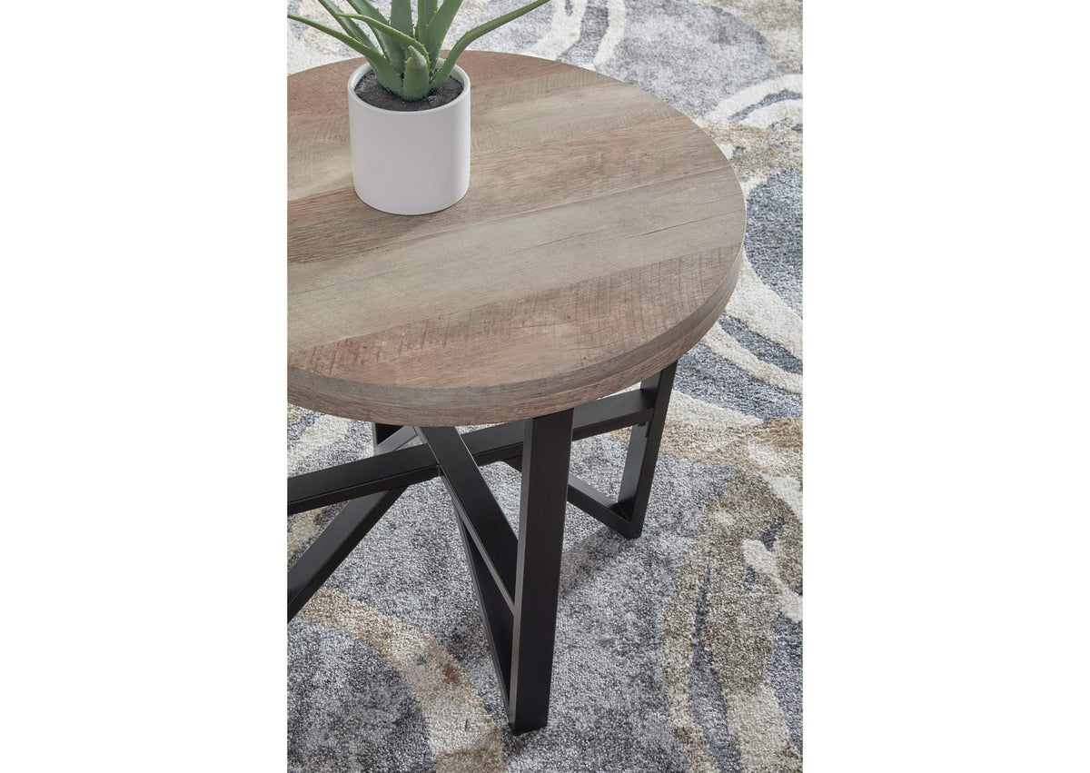 Deanlee Occasional Table (Set of 3);Grayish Brown/Black