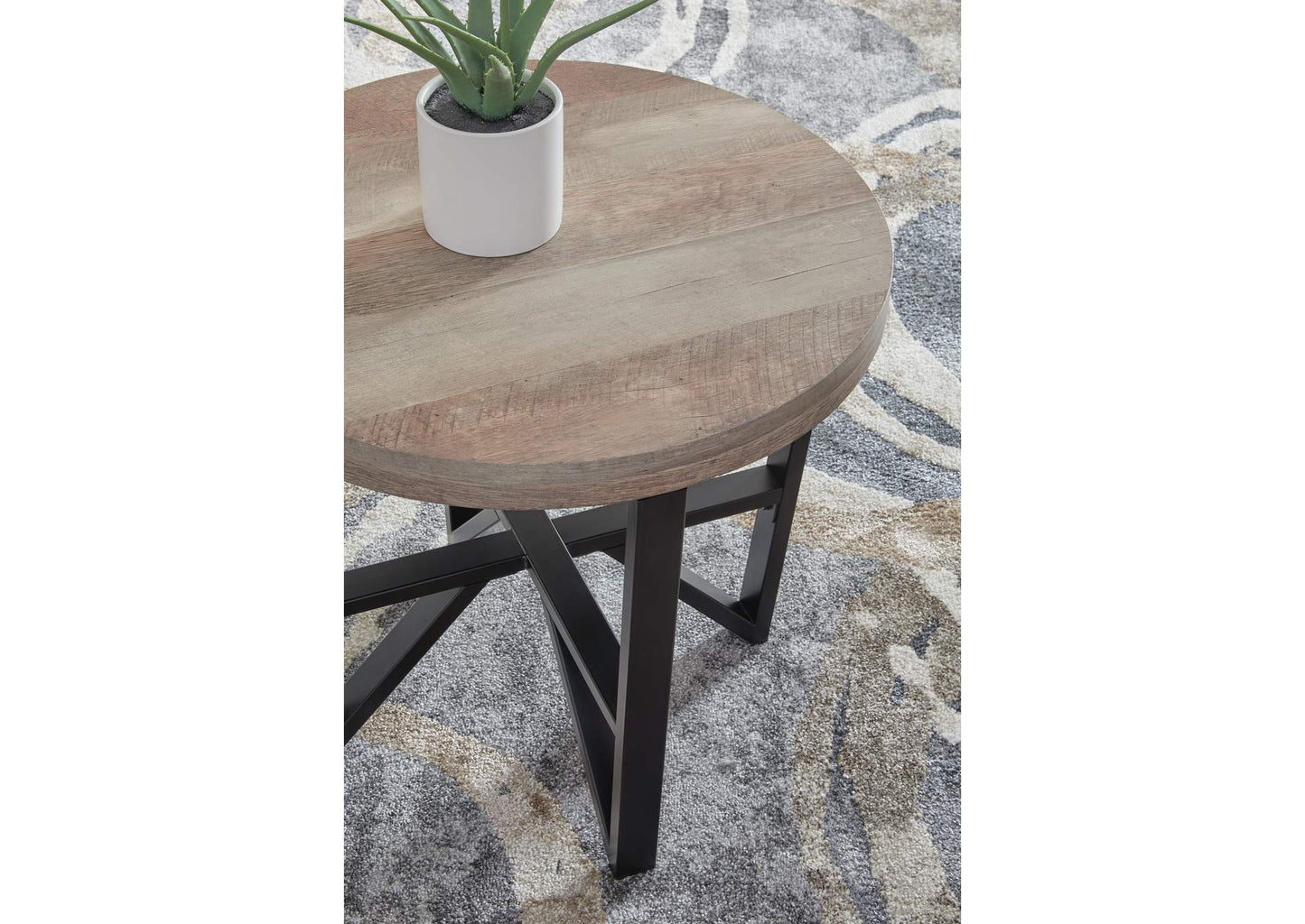 Deanlee Occasional Table (Set of 3);Grayish Brown/Black