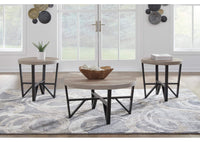 Deanlee Occasional Table (Set of 3);Grayish Brown/Black