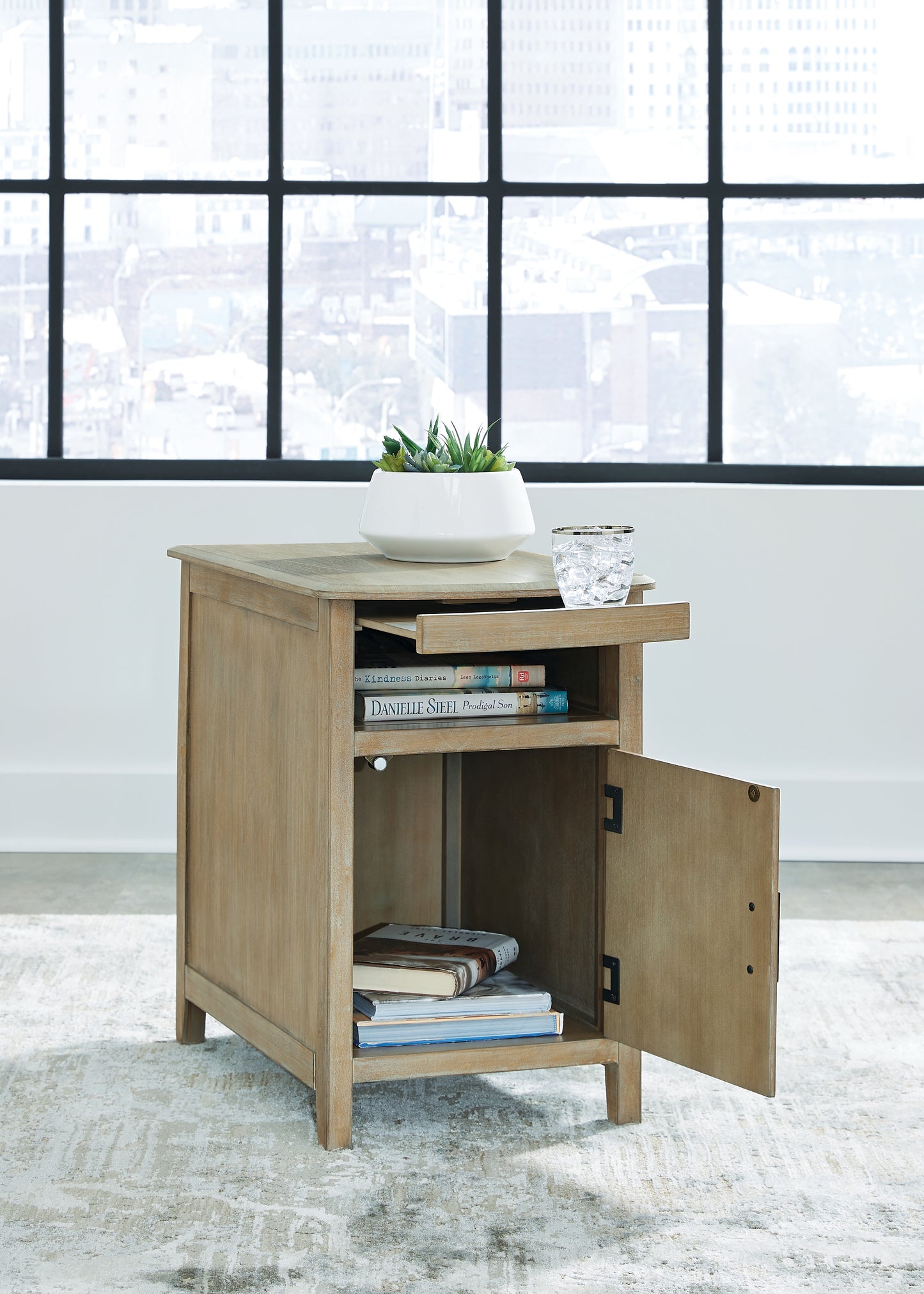 Devonsted Chairside End Table;Light Brown
