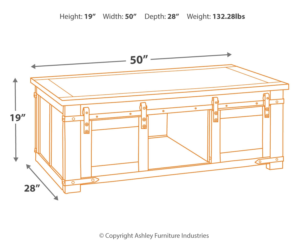 Budmore Coffee Table - Ashley Furniture - Brunei