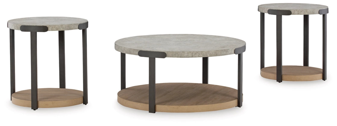 Darthurst Occasional Table Set;Light Brown