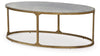 Korajane Oval Cocktail Table;Antique Gold