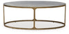 Korajane Oval Cocktail Table;Antique Gold
