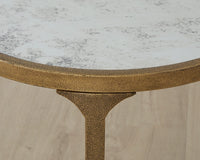 Korajane Round End Table;Antique Gold