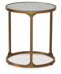 Korajane Round End Table;Antique Gold