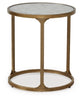 Korajane Round End Table;Antique Gold