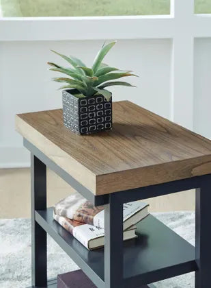 Landocken Table (Set of 3);Brown/Blue