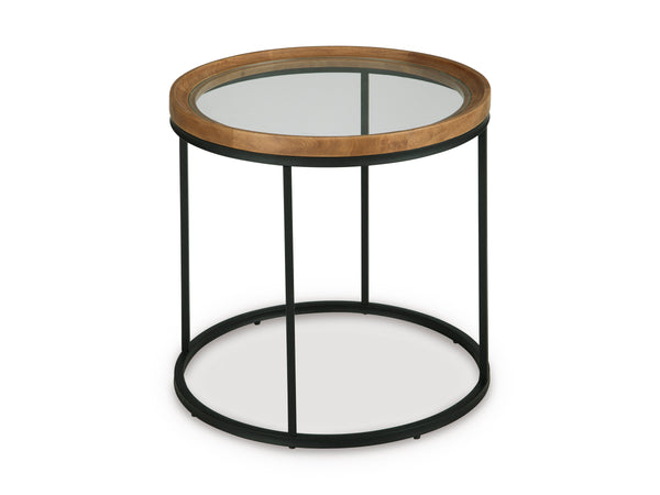 Noraluna Round End Table;Medium Brown