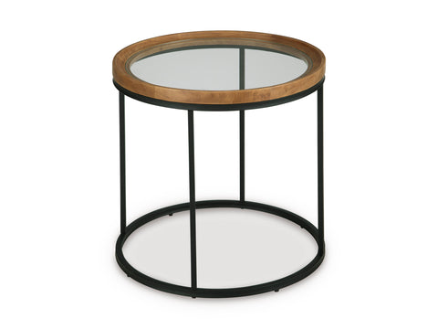 Noraluna Round End Table;Medium Brown