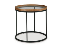 Noraluna Round End Table;Medium Brown