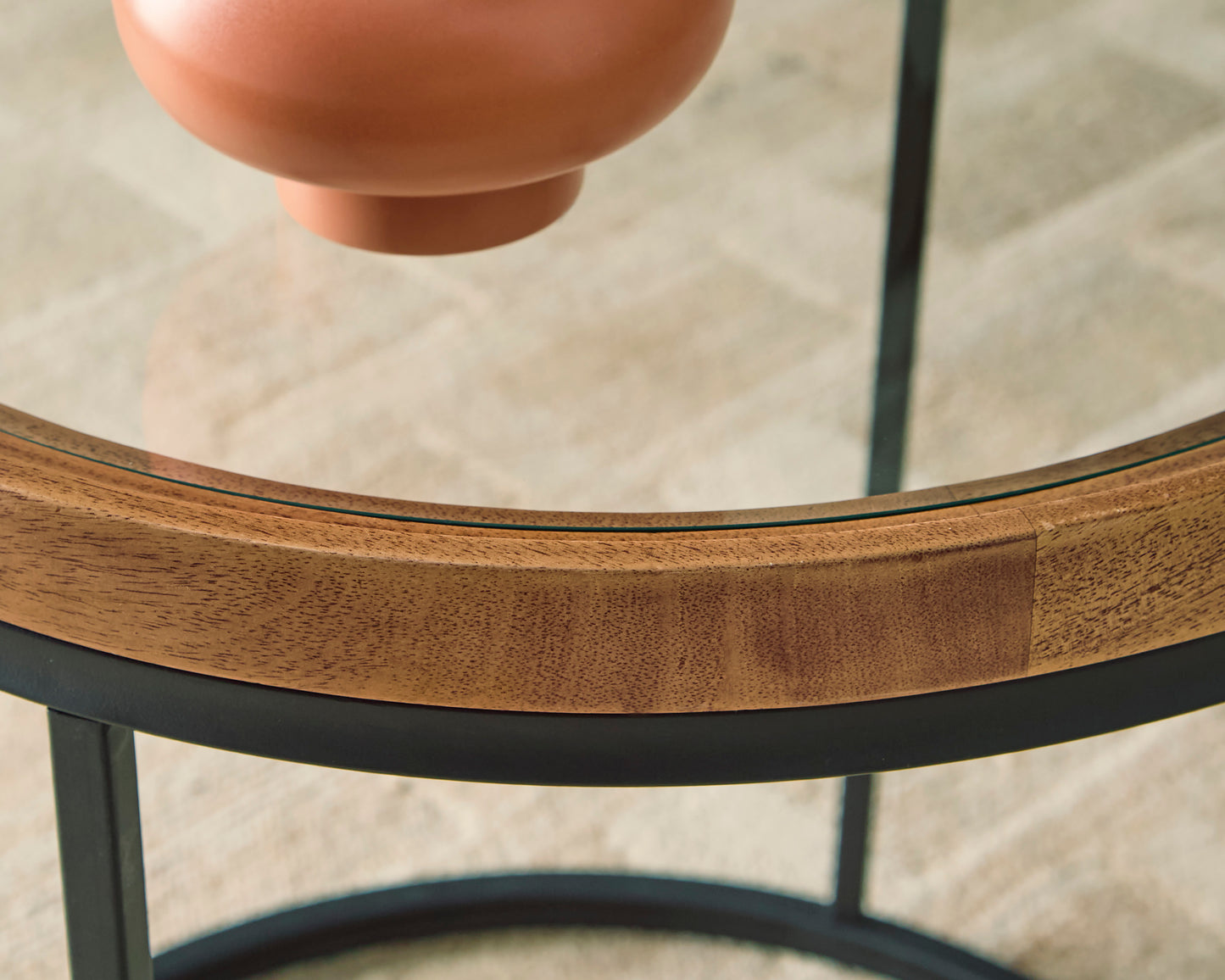 Noraluna Round End Table;Medium Brown