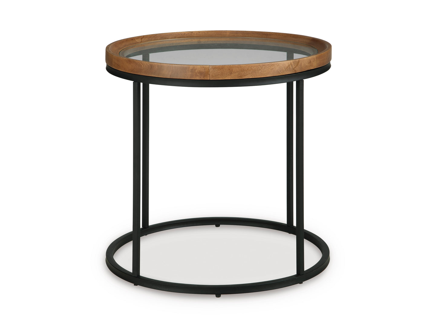 Noraluna Round End Table;Medium Brown