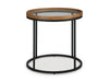 Noraluna Round End Table;Medium Brown