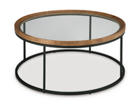 Noraluna Round Cocktail Table;Medium Brown