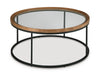 Noraluna Round Cocktail Table;Medium Brown