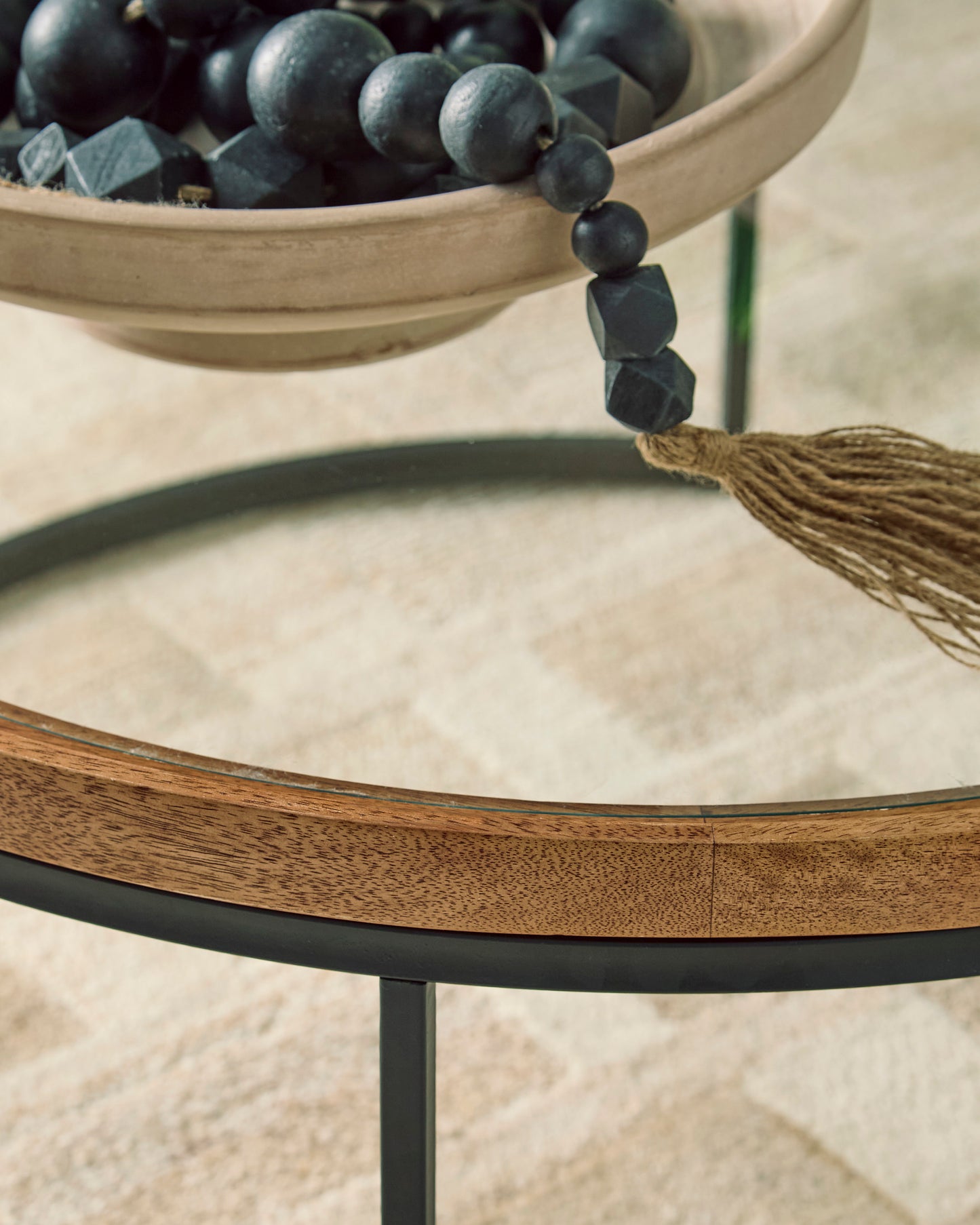 Noraluna Round Cocktail Table;Medium Brown