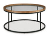 Noraluna Round Cocktail Table;Medium Brown