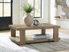 Flangren Coffee Table;Light Brown