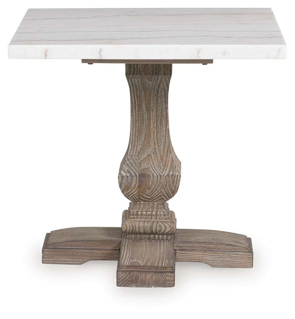 Johnelle Square End Table;Gray