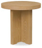 Chimefield Round End Table;Bisque
