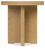 Chimefield Round End Table;Bisque