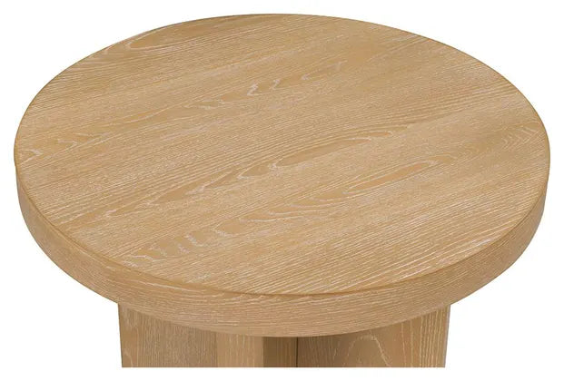 Chimefield Round End Table;Bisque