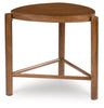 Engelhaus Triangle End Table;Brown