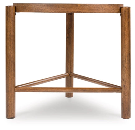 Engelhaus Triangle End Table;Brown