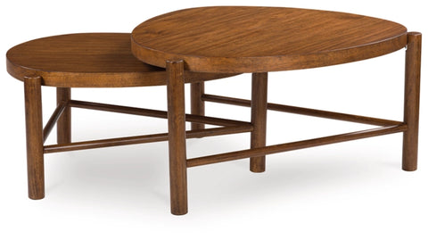 Engelhaus Nesting Cocktail Tables;Brown