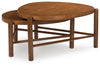 Engelhaus Nesting Cocktail Tables (2/CN);Brown