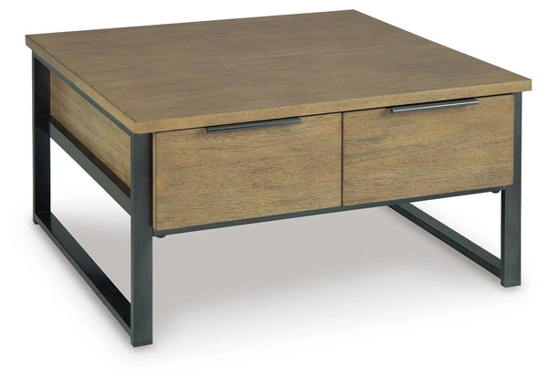 Montia Lift-Top Coffee Table;Light Brown