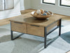 Montia Lift-Top Coffee Table;Light Brown