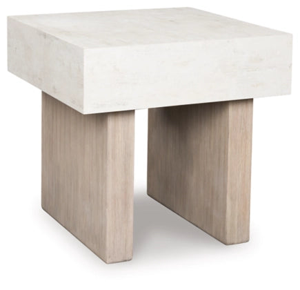 Jorlaina Square End Table;Light Grayish Brown