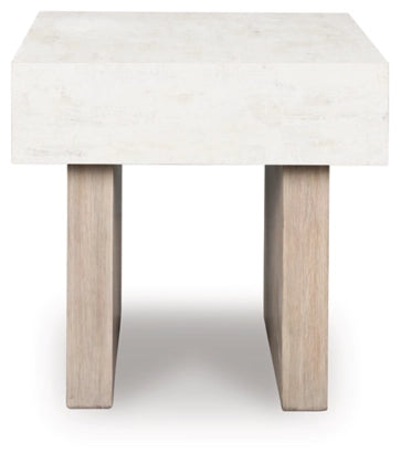 Jorlaina Square End Table;Light Grayish Brown