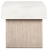 Jorlaina Square End Table;Light Grayish Brown