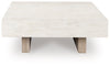 Jorlaina Square Cocktail Table; Light Graish Brown