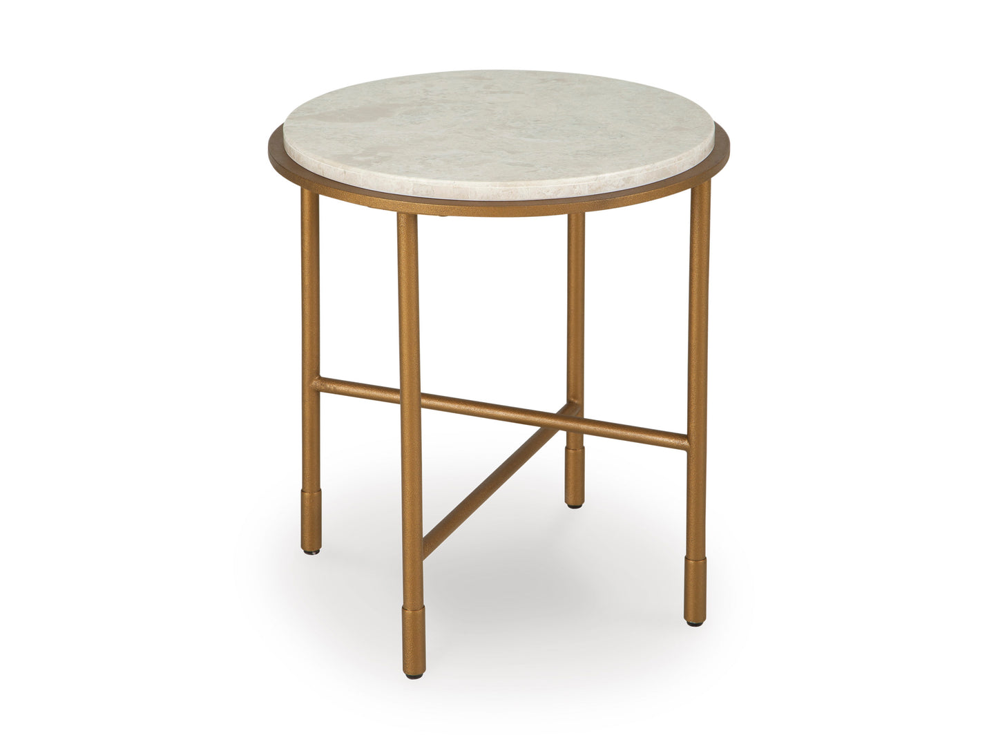 Alben End Table;Antique Gold
