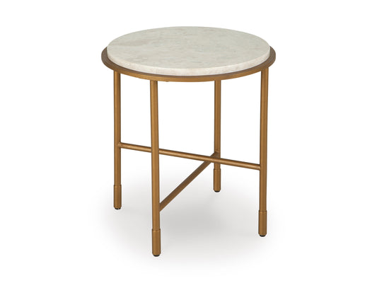 Alben End Table;Antique Gold