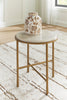 Alben End Table;Antique Gold